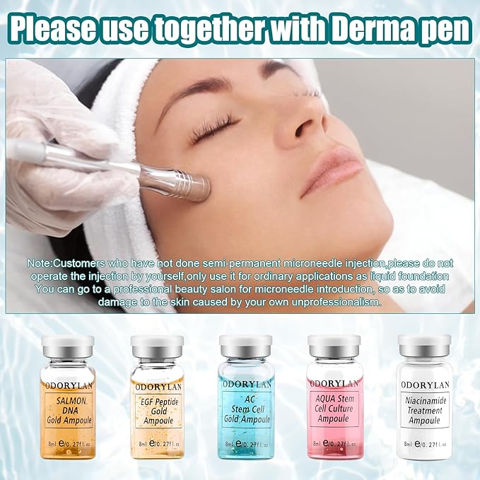 BB Facial Glow Starter Kit Hydration Serum Skincare Mix 0.27 oz Hydration Ampulle und Essence Foundation 10 vialsFacial Serum Skin Therapy Kit