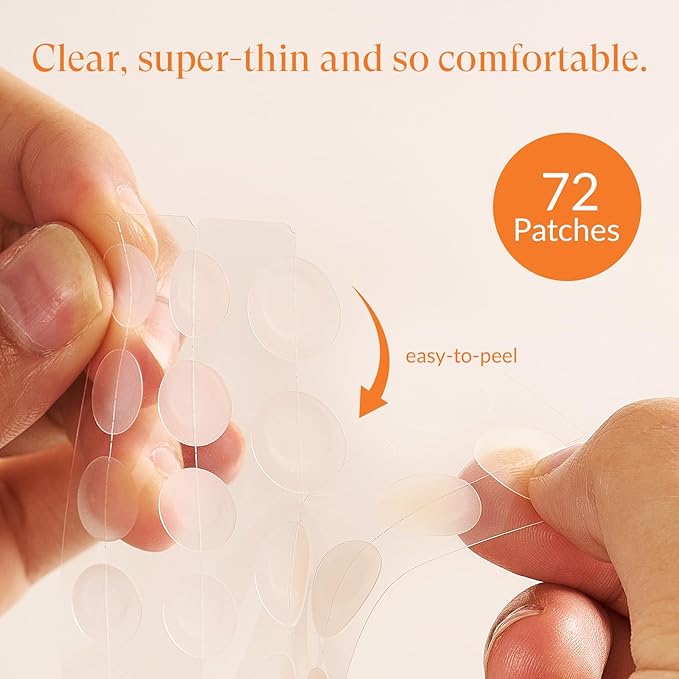 Hydrocolloid Pimple Patches with Salicylic Acid for Face, Acne Pimple Patch Invisible Spot Cover Treatment for Zits, Blemishes, and Pimples – Absorbing Zit Patch for Clear Skin (72 Count）