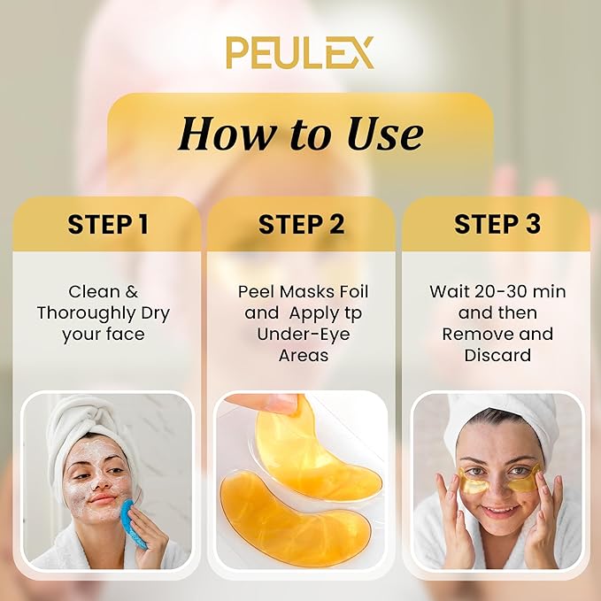 Beauty Golden Under Eye Patches (40 Pairs) - Under Eye Mask for Face Collagen Skin Care Products, Treatment for Dark Circles, Puffy Eyes, Refreshing, Revitalizing, Travel, Wrinkles