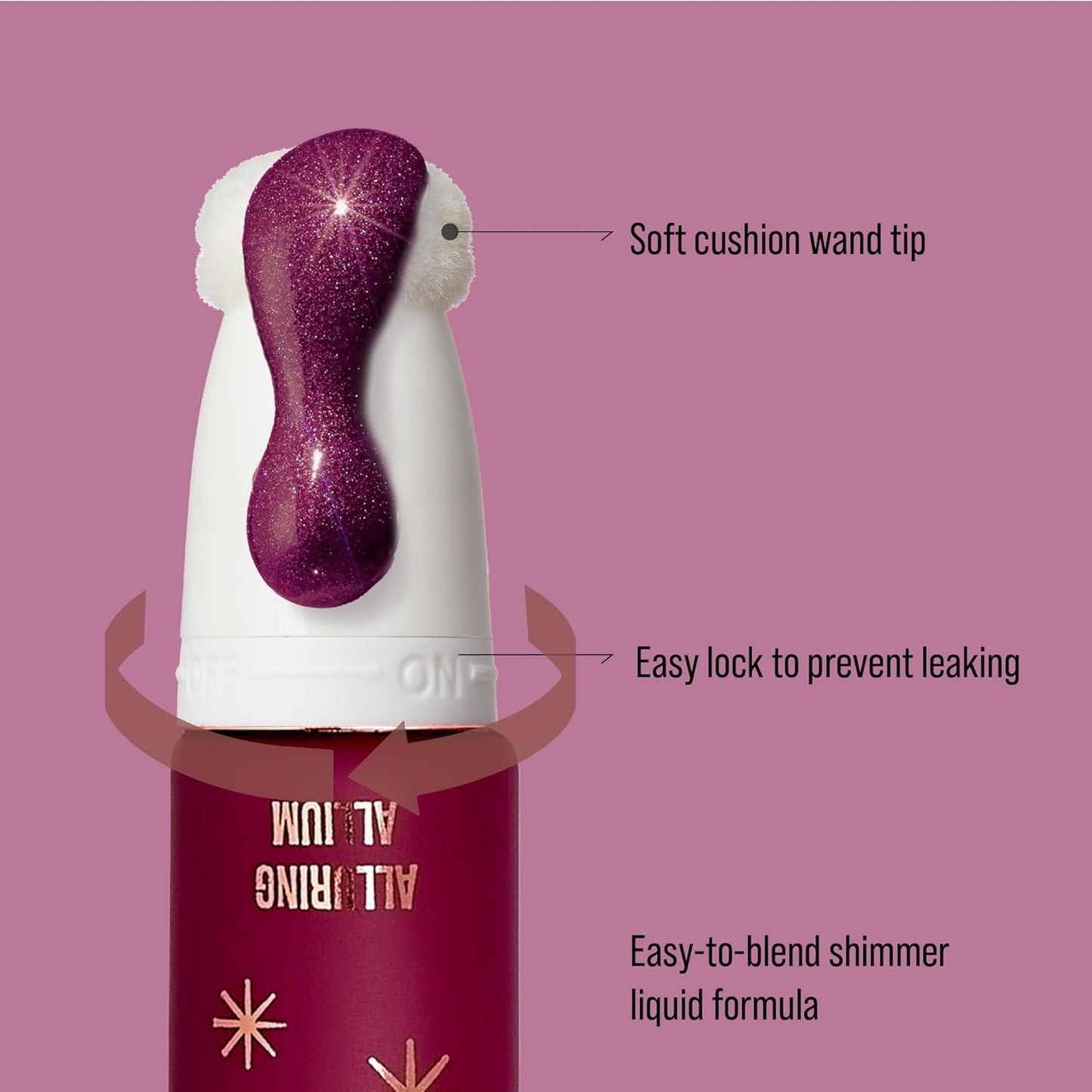 Kiss New York Professional Pearl Liquid Blush Beauty Wand, High Pigment Glow for Cheek, Eye & Lip, Non-Greasy Hydration Lightweight with Sponge-Tip Applicator (Alluring Allium)