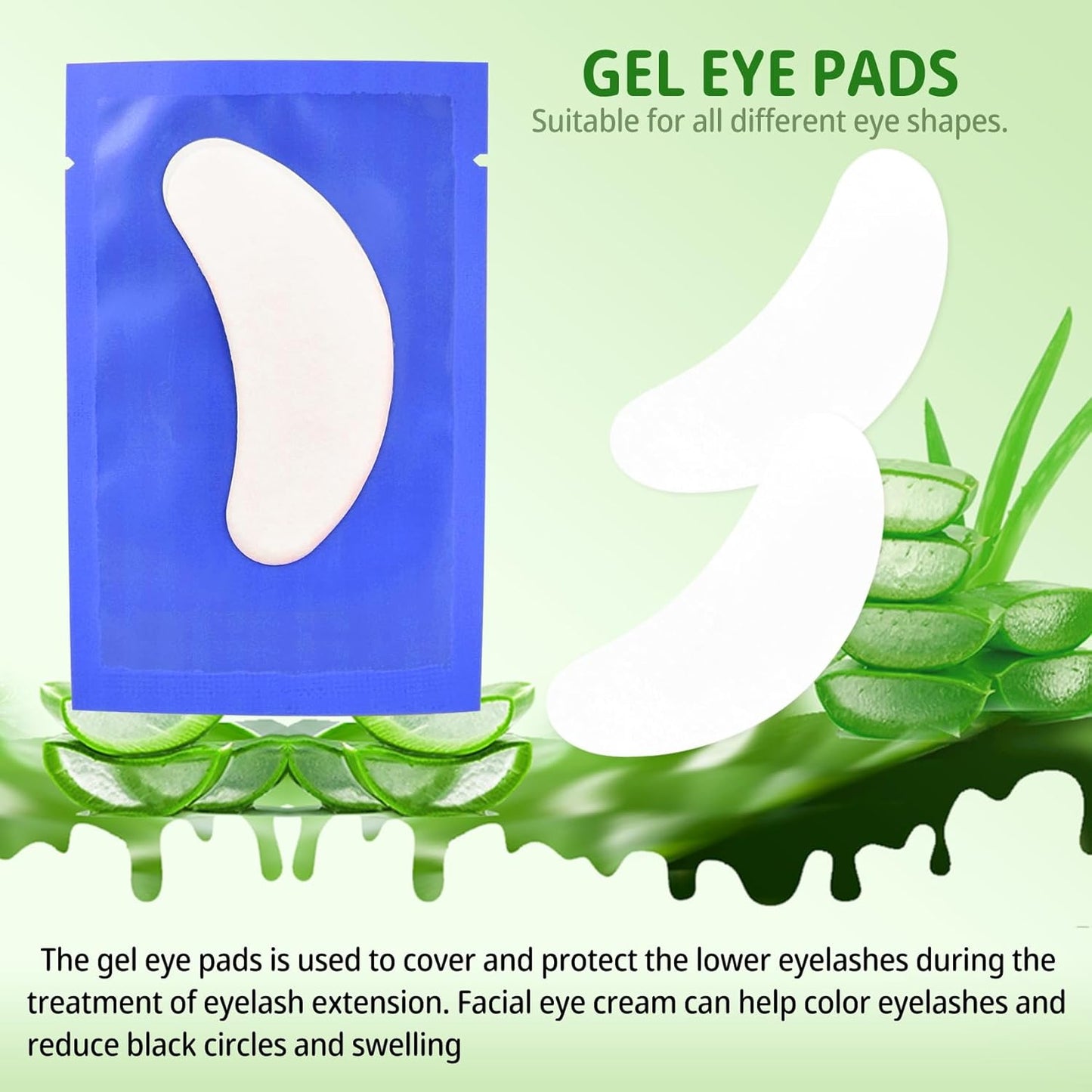 50 Pairs Under Eye Patches, Isolation Eyelash Extension Pads, Under Eye Gel Pads for Pro Salon and Individual, DIY Lashes Extension Supplies (Blue)