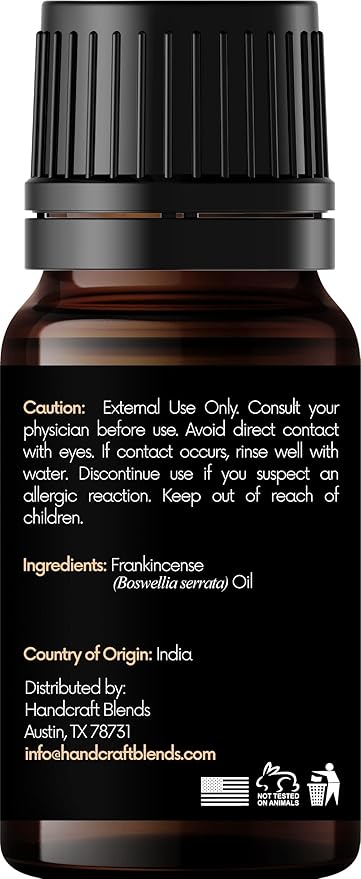 Handcraft Blends Frankincense Essential Oil - 0.33 Fl Oz - 100% Pure and Natural - Premium Grade Essential Oil for Diffuser and Aromatherapy