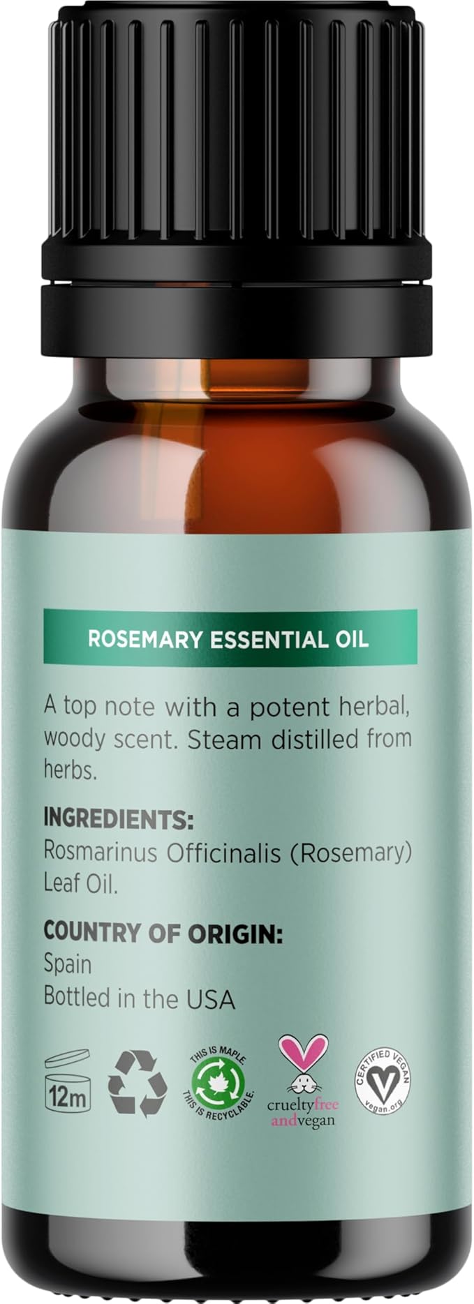 Pure Rosemary Essential Oil for Aromatherapy - Undiluted Rosemary Oil for Hair Skin and Nails - Rosemary Essential Oil for Diffusers Plus Hair Oil for Enhanced Shine Cleansing and Dry Scalp Treatment