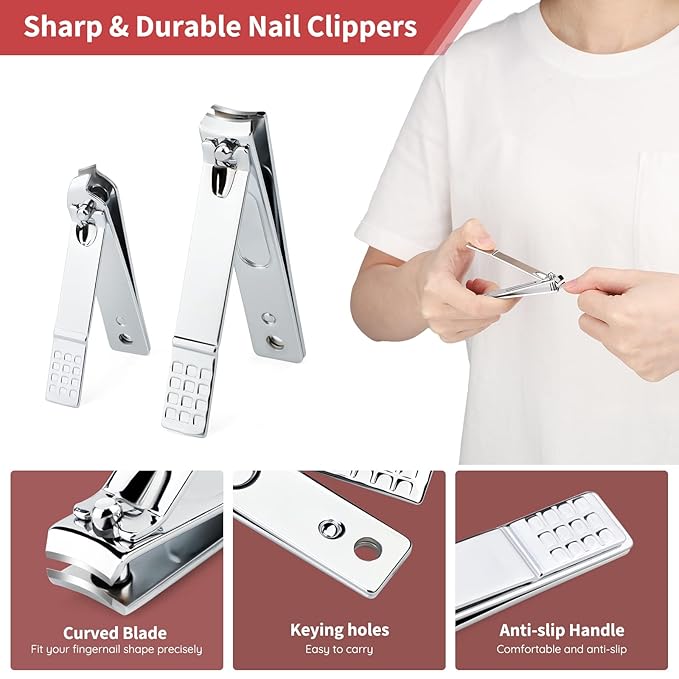 Segbeauty 10pcs Ingrown Toenail Tool, Nail Clippers Pedicure Knife Set Ingrown Toenail Removal Kit, High Manganese Steel Ingrown Toenail Treat-Ment Corrector Tool Blade for Cuticle Remove