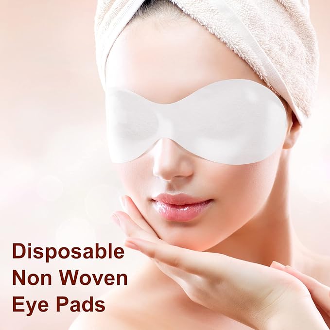 Joez Wonderful 150 Sheets Disposable Eye Mask Paper, Non Woven Eye Care Patches Paper Eye Covers, Cotton Spa Eye Pads for Facials, DIY Clear Eye Mask Paper Beauty Sheets for Makeup
