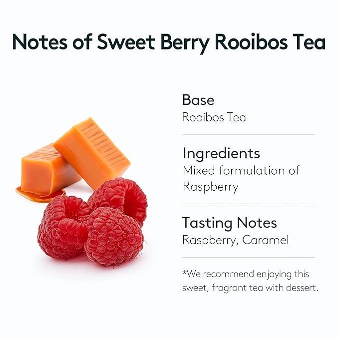 OSULLOC Sweet Berry Rooibos Tea, Herbal & Fruit Tea Blend, Premium Blended Tea from Jeju, Tea Bag Series 20 count, 1.06 oz, 30g