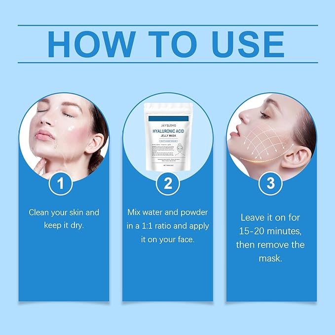 Hyaluronic Acid Powder 100g - Low Molecular Weight, Vegan & Cosmetic Grade, Water-Soluble Hydrating Ingredient for DIY Facial Serums, Moisturizing & Smoothing Skin (1PC)