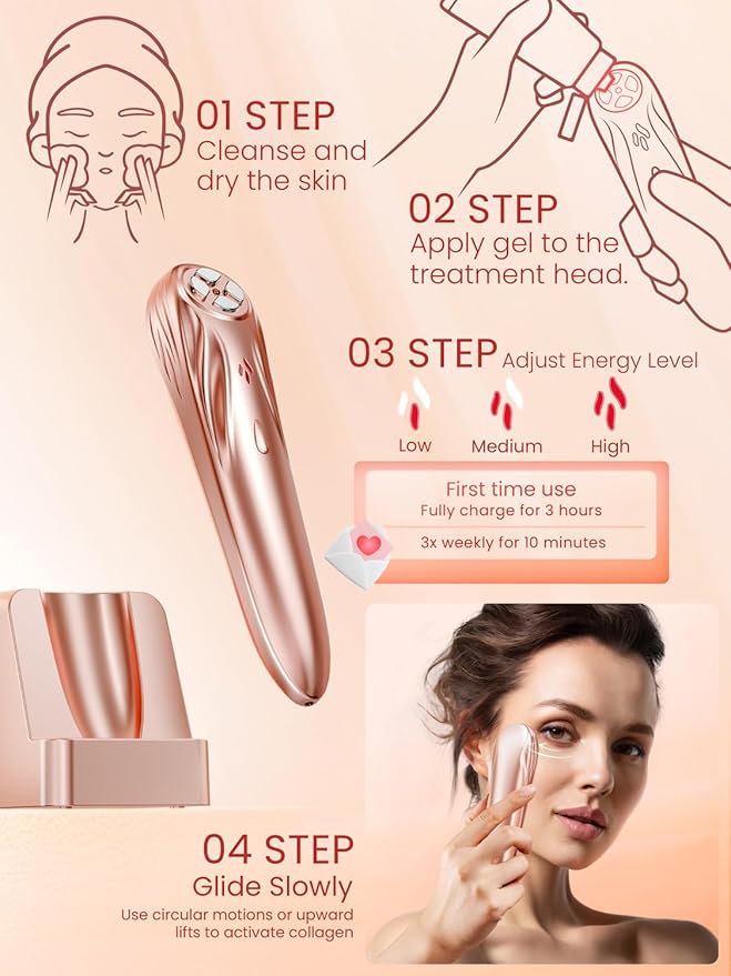 Radio Frequency Skin Tightening Device, Professional Wireless Home RF Skin Tightening Face Machine, Effective Face Wrinkle Removal, Lifting, Firming