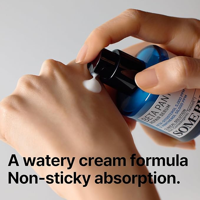 SOME BY MI Beta-Panthenol Repair Serum – 1.01oz, 30ml – Korean Hydrating Hyaluronic Acid Serum for Face – Daily Barrier Repair & Soothing Formula with Beta-Sitosterol & Panthenol – Korean Skin Care