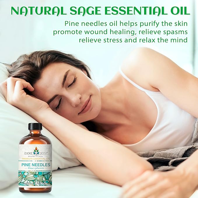 EVOKE OCCU Pine Essential Oil for Home Diffuser Fragrance DIY Candle Soap Making - 4 FL Oz