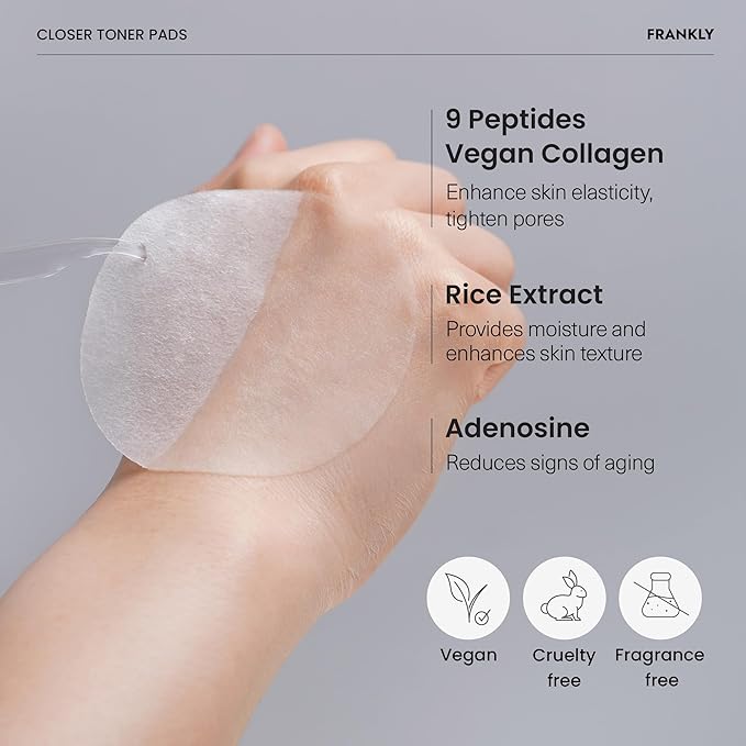 FRANKLY Pore Perfecting Set : Closer Serum, Toner Pads & Cleansing Oil | Deep Cleansing, Hydration, Pore Refining | For Sensitive, Oily & Acne-Prone Skin | Vegan & Fragrance-Free| Korean Skincare set