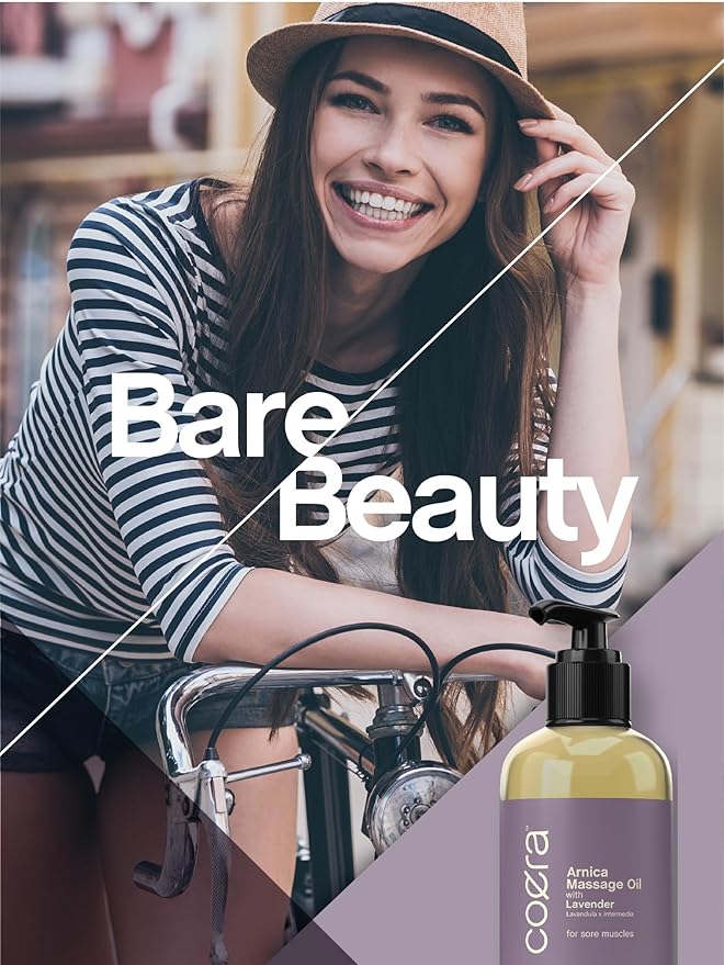 Coera Arnica Massage Oil with Lavender | 8 fl oz | Great for Sore Muscles | Free of Parabens, SLS, & Fragrances