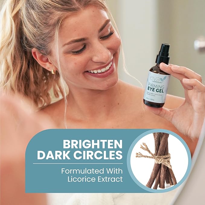 Anti-Aging Eye Gel - Luxurious Hydrating Under Eye Cream For Dark Circles and Puffiness, Bags, Crows Feet, Wrinkles - With Hyaluronic Acid & Skin-Firming Peptides Serum (2 oz.)