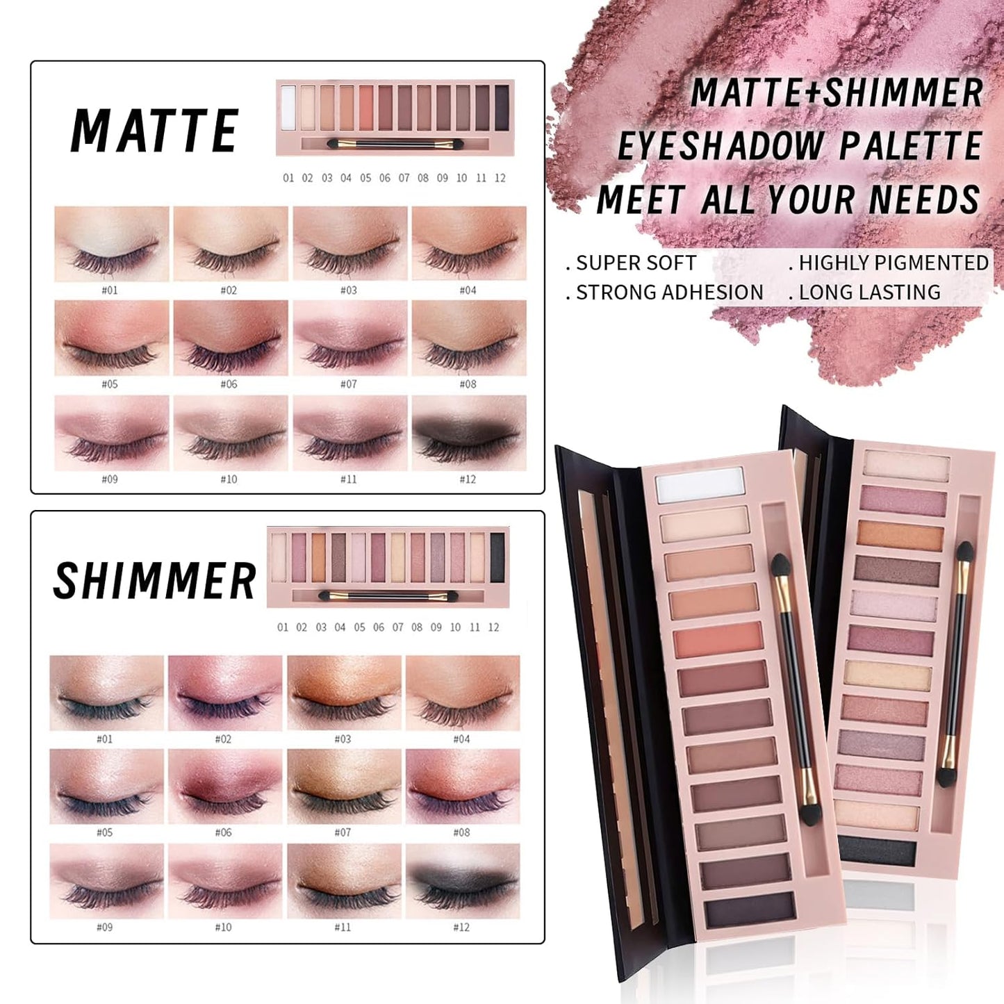 Makeup Set Kit for Women Full Kit, Makeup Gift for Makeup Beginner, Eyeshadow Foundation Face Primer Brush 3 in 1 Palette Lip Gloss, Eyebrow Soap Mascara Eyeliner cosmetic bag