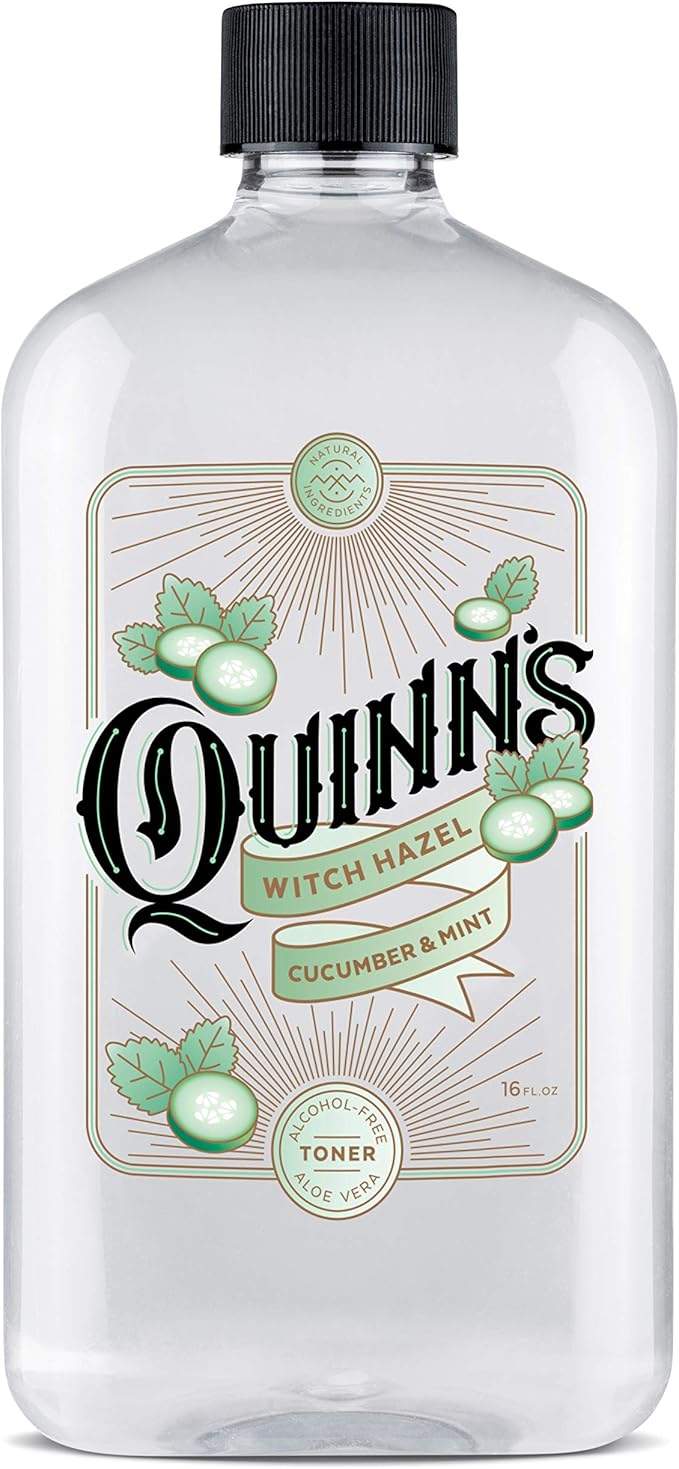 Quinn’s Alcohol Free Witch Hazel with Aloe Vera 16 Ounce (Cucumber & Mint)