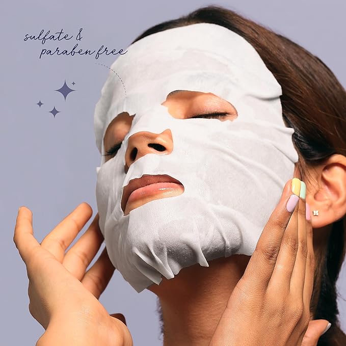 SpaLife Beauty Fruit Facial Sheet Masks 24 Pack – Face Masks Skincare Set – Hydrating Face Masks – 6 Natural Fruit Extract Formulas – Orange, Grapefruit, Coconut, Cherry, Avodcado, Cucumber