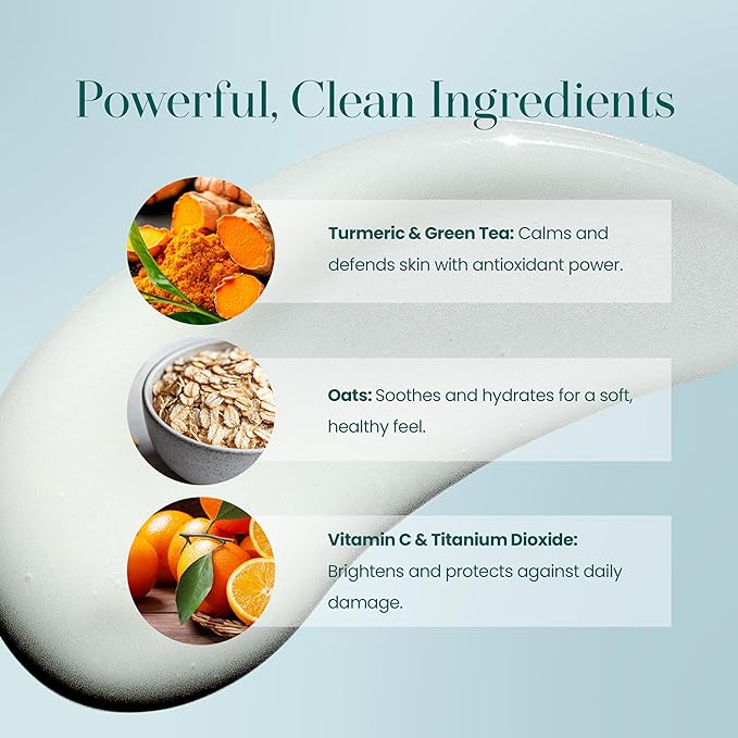 Hylunia Triple Defense Day Lotion | Age-Defying Moisturizer | Vitamin C, Turmeric & Titanium Dioxide | Hydrate, Protect & Rebuild Collagen | Clean, Non-Toxic Formula | All Skin Types | 1.7 fl. oz.