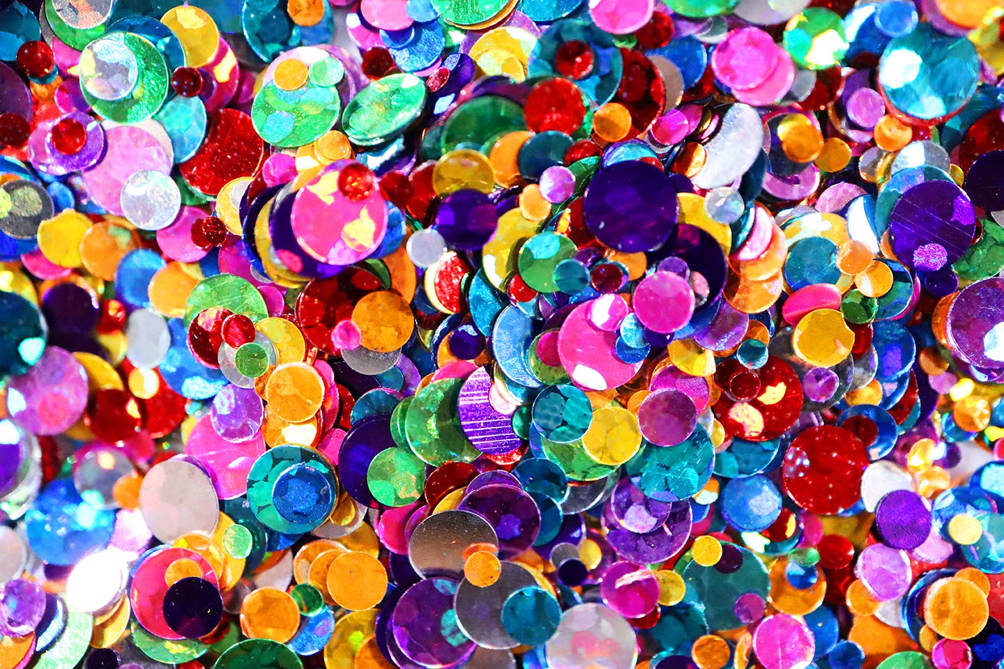 Metallic Rainbow Circles - Face & Body Glitter - Cosmetic Grade Chunky Glitter - Uses Include: Festival Rave Makeup Face Body Nails Resin Arts & Crafts, Resin, Tumblers, Bath Bombs - Solvent Resistant