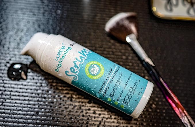 WEBE Brightening Duo Face Serum with Snail Mucin, Niacinamide, Copper Tripeptide-1, Hyaluronic Acid & Peptides – Hydrating, Brightening, and Firming Serum for Radiant Skin