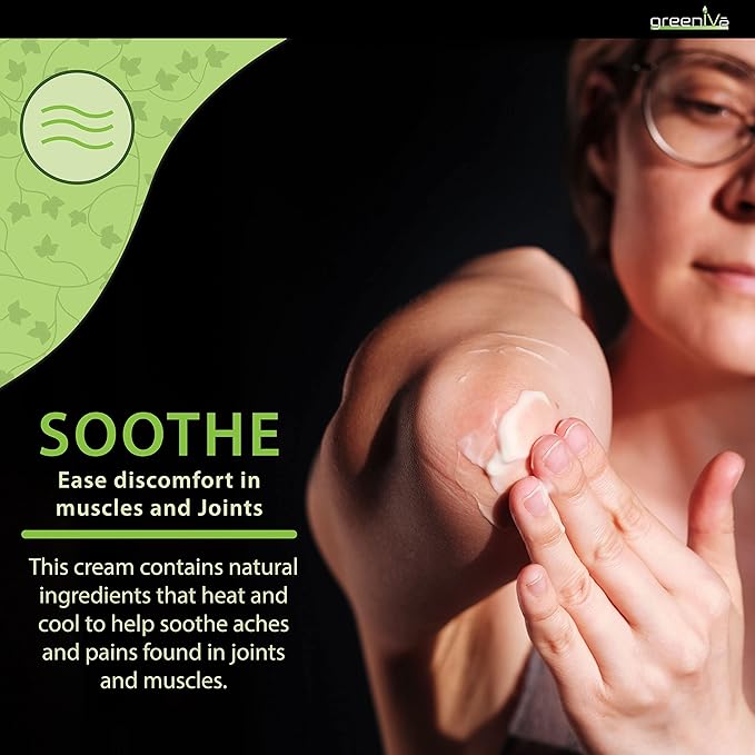 GreenIVe Hot Cream Massage Lotion Hot & Cold Sensation for Joints and Muscles and Skin Tightning Wraps (8oz Jar)