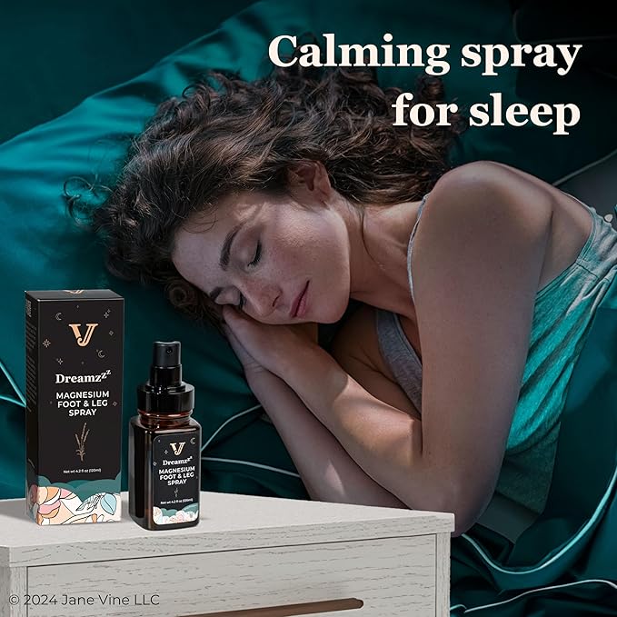 Dreamzzz Magnesium Spray for Feet and Sleep – Blended Formula Magnesium Oil with Lavender & Coconut Oil - Topical Magnesium Body Foot and Leg Spray for Women - Reduced Stickiness - 4.2 oz