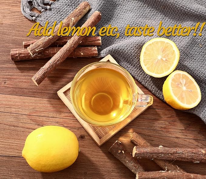 Premium 80 Licorice Root Tea Bags, Made with 100% High Sweetness Wild Licorice Root, No Additives & Caffeine Free.