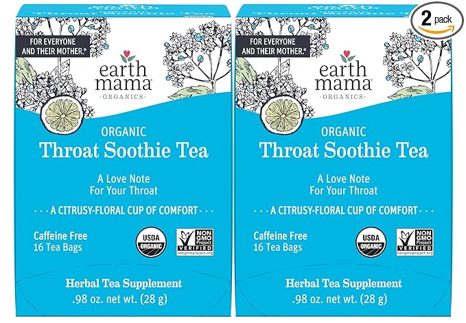 Throat Soothie Tea with Elderflower for Immune Support | Formulated with No Licorice | Safe for Kids & During Pregnancy, 16-Count (Packaging May Vary, 2-Pack)