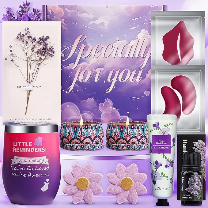 Birthday Gifts Basket for Women, Relaxtion Spa Set, Self Care Kit for Women, Gifts Boxes for Her, Mother, Wife, Friend, Sister, Girlfriend