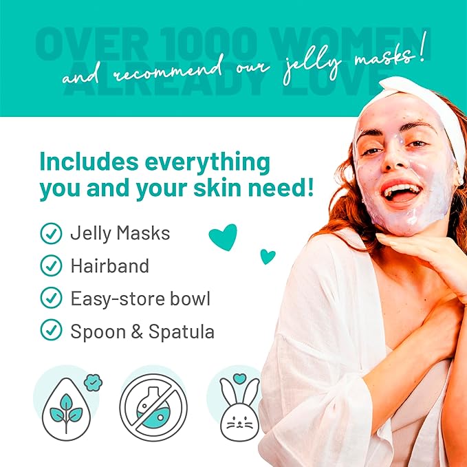 BRÜUN Peel-Off Hyaluronic AC Jelly Mask for Face Care – A 23 fl oz Rubber Mask Jar for 30 to 35 Treatments – A Skin Care Moisturizing Gel Mask of Spa Set for Men, Women and Adults