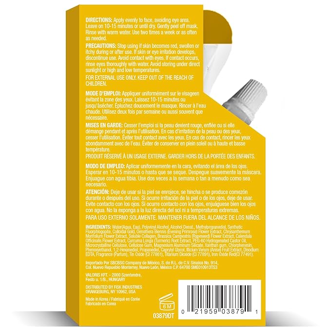 Skin Care Basics Clarifying Turmeric Peel-off Mask 1.76 oz. -