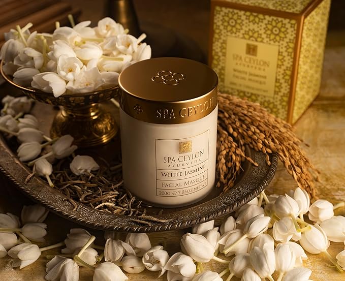 SPA CEYLON White Jasmine Facial Masque | lluminating Hydration | Natural Cleansing Face Mask | Suitable for Normal to Dry Skin