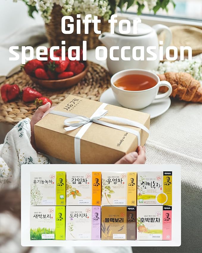 Ssanggye Hydrangea Sweet Dew Tea 1.2g x 40 Tea bags, Premium Korean Herbal Tea Hot Cold Sweet Flower Soft 4 Seasons Made in Korea