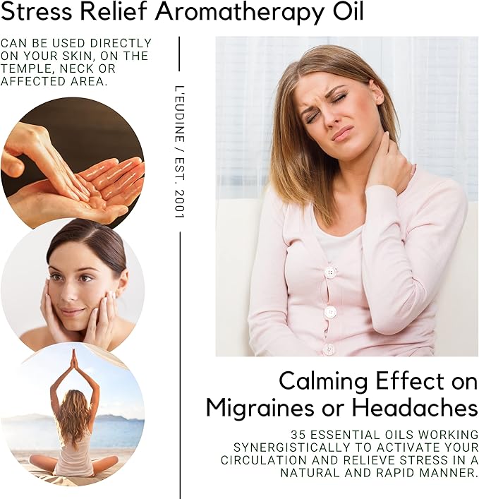 L'eudine Herbal 35 Essential Oil, Soothing and Calming Eucalyptus Essential Oil, Powerful Blend of up 35 Essential Oils for Aromatherapy & Wellness Support - 1fl oz