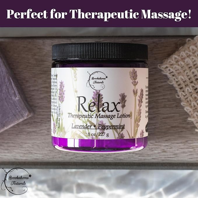Relax Massage Lotion & Aromatherapy Pillow Spray | Massage Cream for Massage Therapy & Lavender Mist for Relaxation