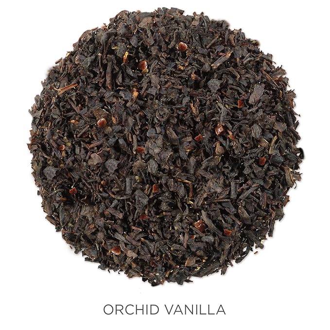 Tea Forte Orchid Vanilla Premium Organic Loose Leaf Caffeinated Black Tea Blend Canister, Makes 35-50 Cups, Tea Gifts for Mother's Day