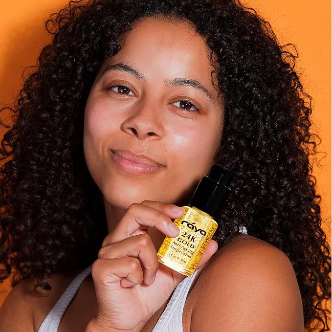 RAYA 24K Gold Anti-Aging Suspension (510) | Anti-Aging Facial Treatment Serum for All Skin Types | Made with Pure 24 Karat Gold | Softens and Helps Reduce Fine Lines and Wrinkles