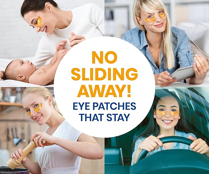 Stylia Under Eye Patches for Dark Circles and Puffy Eyes (20 Pairs) - 24k Gold Collagen Mask with Hyaluronic Acid, Eye Masks for Dark Circles and Puffiness, Gifts for Women, Valentines Day Gifts