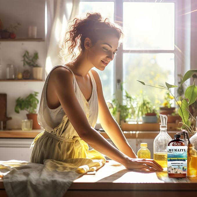 Ocean Breeze Essential Oil, Ocean Breeze Oil 8 Fl Oz 240ML for Diffuser Humidifier Yoga Cleaning DIY Candle Soap Making Fragrance Oils