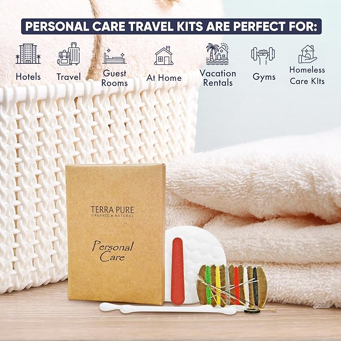 Terra Pure Green Tea Hotel Personal Care Kit, Recycled Paper, Soy Ink Box (Case of 500)