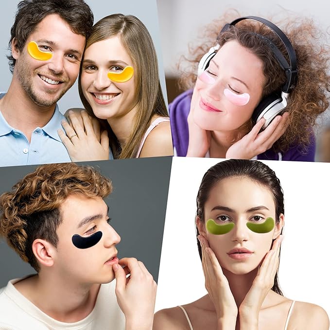 Under Eye Patches -30 Pairs Caviar Essence Eye Mask Eye Pads for Puffy Eyes, Reducing Dark Circles, Anti-Aging, Collagen Eye Mask for Moisturizing, Gold