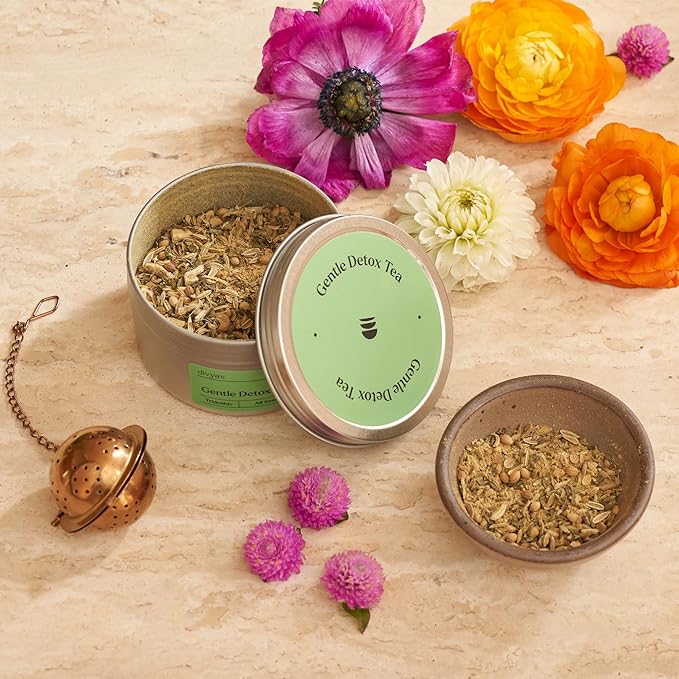 Divya's Detox Tea, Ayurvedic Herbal Tea with Gentle Cleansing Herbs, Helps with Digestion, and More, Caffeine Free, Organic, Non-GMO, Ayurvedic, Loose Leaf Tea