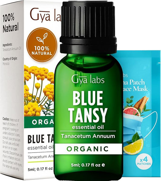 Gya Labs Blue Tansy Essential Oils for Skin - 100% Pure Natural Organic Blue Tansy Oil for Face, Diffuser, Candle Making (0.17 Fl Oz)