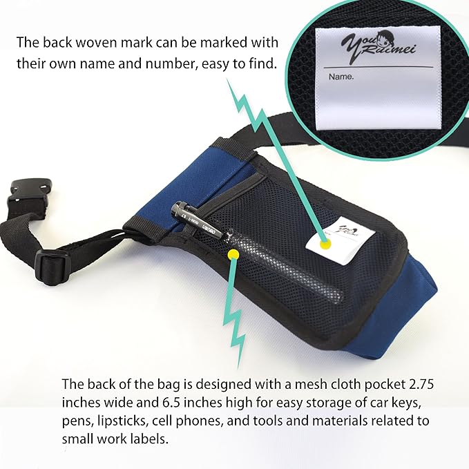 Professional Massage Therapist Holster with Adjustable Belt, Massage Bottle Bag, Massage Lotion Holster,Dark Blue(XJ-1KD)