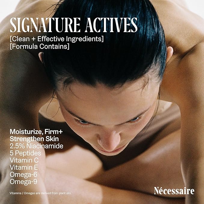Nécessaire The Body Lotion Cyprès-Citronné – Multi-Peptide - Firming Body Lotion for Women + Men. 2.5% Niacinamide. Non-Comedogenic Moisturizer. Dermatologist-Tested, Vegan. – 450ml/15.2 fl oz