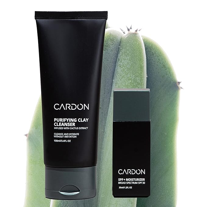 CARDON Daily Skincare Set for Men | Face Moisturizer with SPF 30 & Clay Face Wash | Best Gift for Men