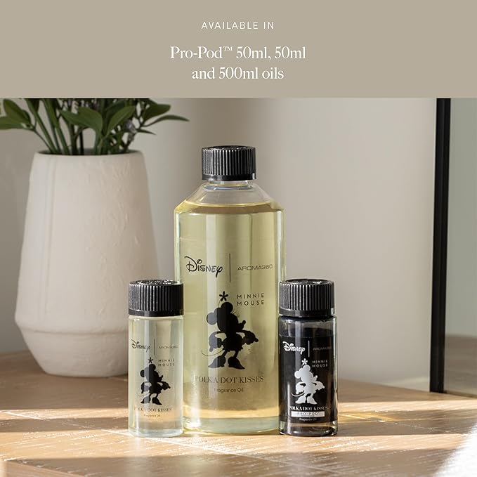 Aroma360 | Disney | Polka Dot Kisses Pro-Pod Fragrance Oil Blend | Minnie Mouse | Works Exclusively with Aroma360 Wireless Pro Diffuser | Bergamot, Rose and Amber 1.7 fl oz, 50 mL