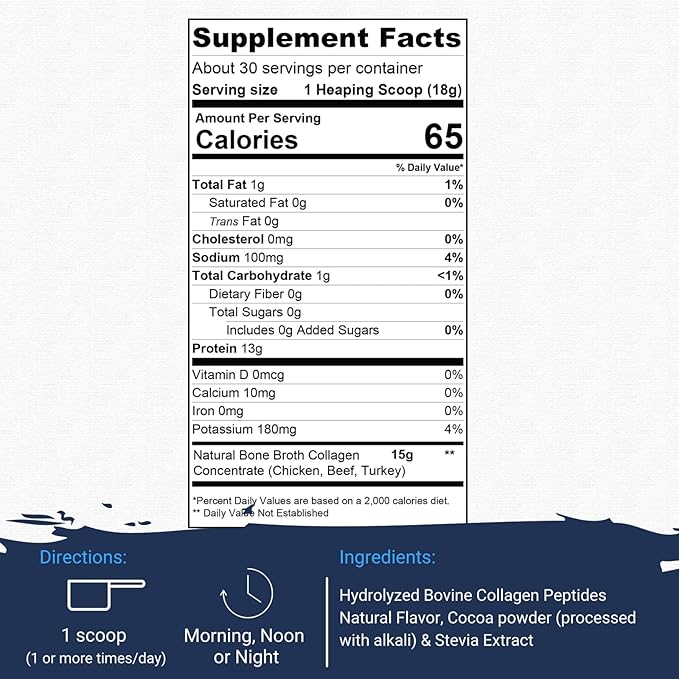 Gaspari Nutrition Bone Broth, Athletic Performance Collagen, 13g Protein, Gluten Free, Non-GMO, Keto Certified, Gut and Joint Health (30 Servings, Natural Chocolate)