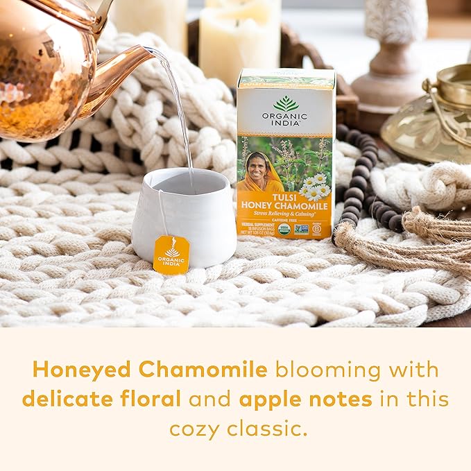 ORGANIC INDIA Iced Tulsi Tea Bags Variety Pack - Assorted Tea, Holy Basil, Ashwaganda, Sleep, Honey Chamomile - Adaptogen, Vegan, USDA Certified Organic, Non-GMO - 18 Infusion Bags per Box (Pack of 3)