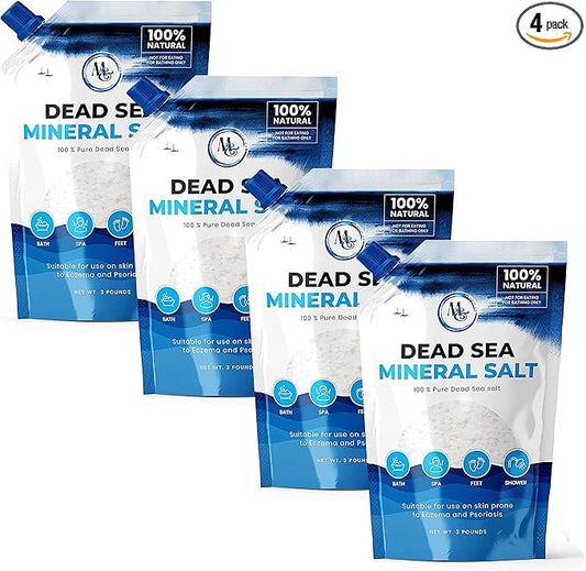 Dead Sea Salt – Dead Sea Salts for Soaking, Mineral Salt for Bath, Spa, Shower – Pure and Natural Bath Salt for Foot Soak, More Minerals Then Epsom Salt, Fine Salt Mined from Dead Sea