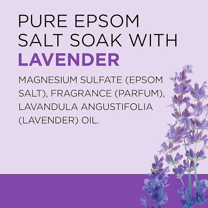 Dr Teal's Epsom Salt Magnesium Soak, Soothe & Sleep with Lavender, 3 lbs